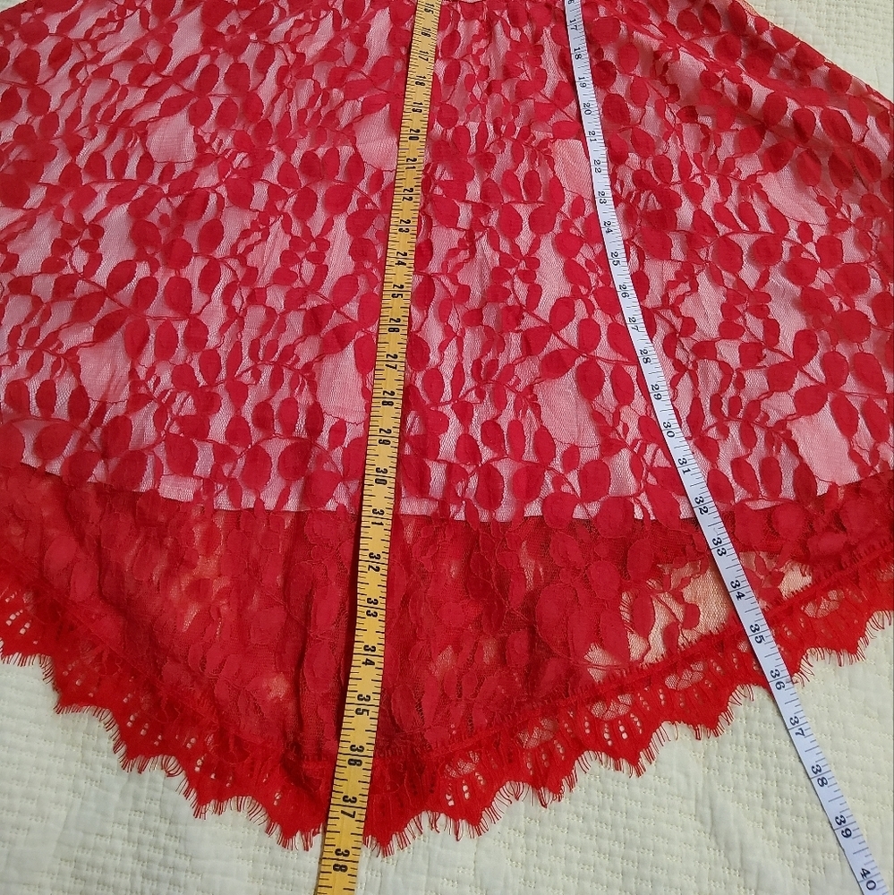 Free People Mesh Lace Fit and Flare Dress Size 12 - Picture 6 of 11
